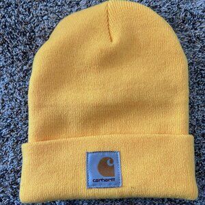 Carhartt Hat Winter Beanie Cuffed Knit  Yellow Visibility Workwear Outdoor